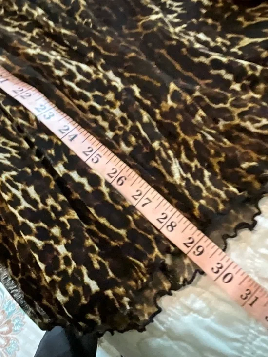 Grace Leopard Print Mesh Midi Skirt Size XL - Picture 7 of 7